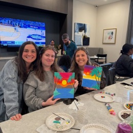 people painting together